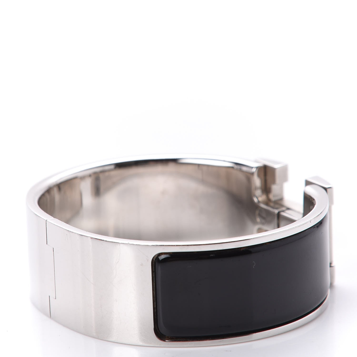 Hermes Enamel Wide Clic Clac H Bracelet PM Black 6 of 10
