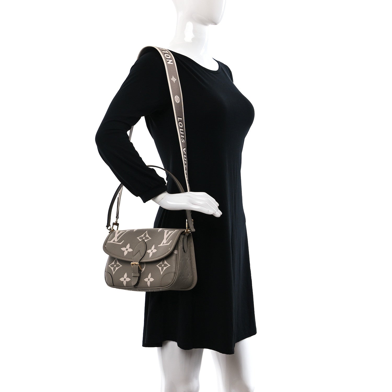 Louis Vuitton Empreinte Monogram Giant Diane Tourterelle Creme 2 of 9