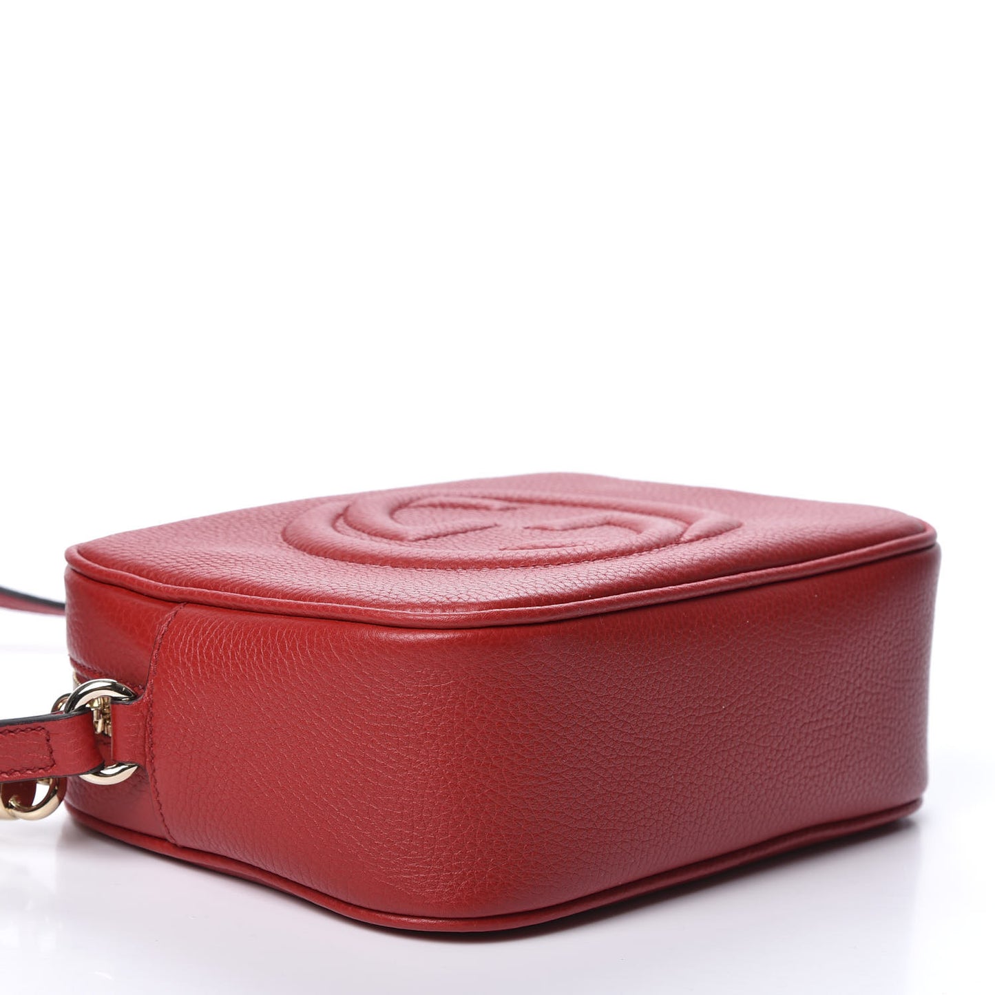 Pebbled Calfskin Small Soho Disco Bag Tabasco Red