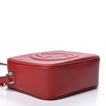 Gucci Pebbled Calfskin Small Soho Disco Bag Tabasco Red 3 of 9