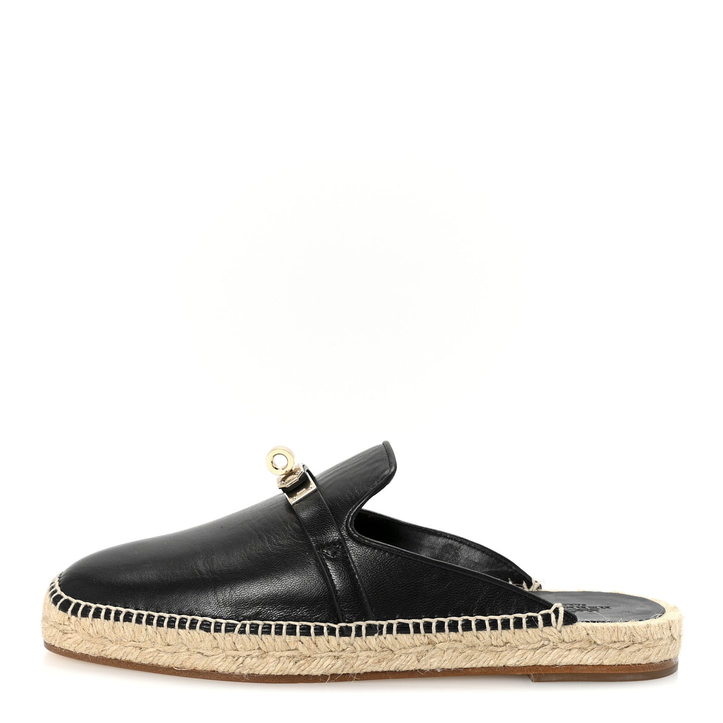 Goatskin Feria Espadrille 38 Black