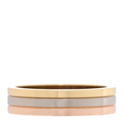 Cartier 18K Pink White Yellow Gold 3.5mm Trinity Wedding Band Ring 53 6.5 3 of 4