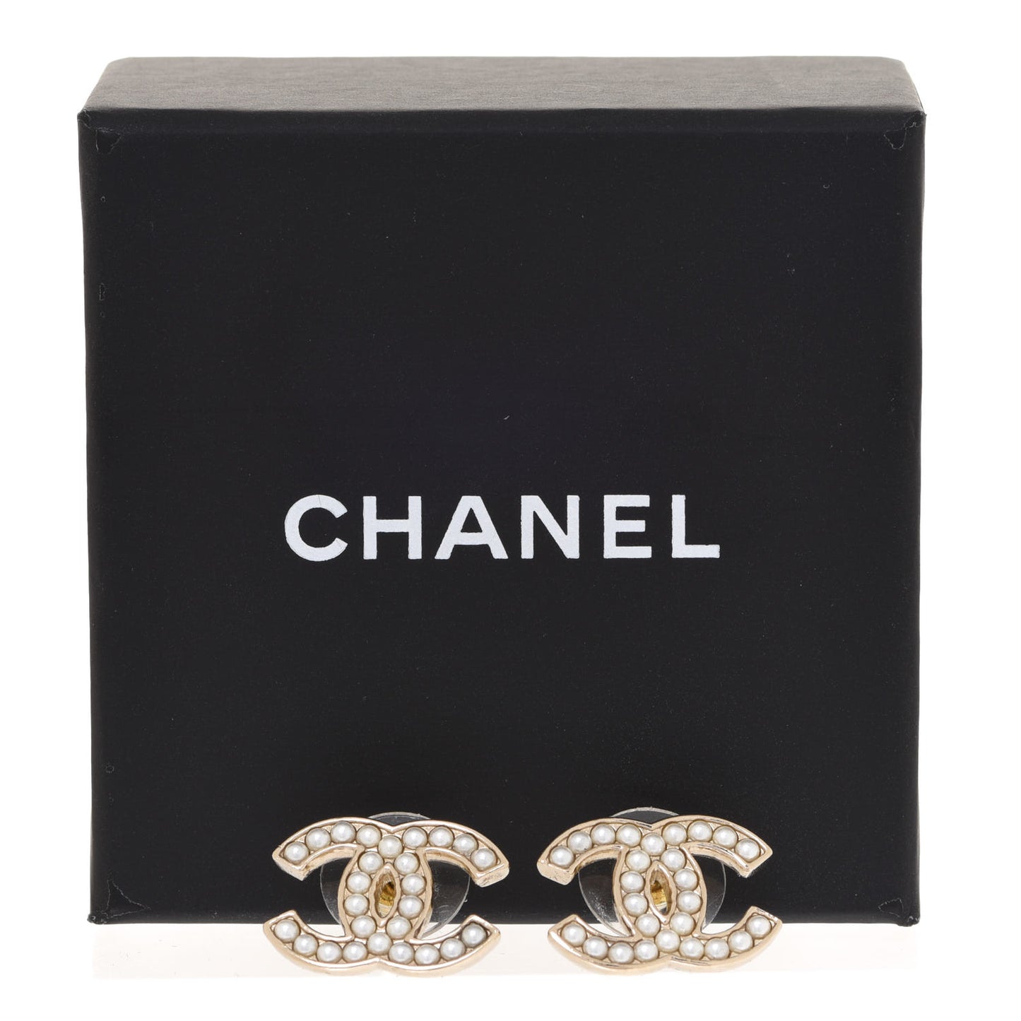 Pearl CC Earrings Gold