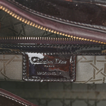 Christian Dior Patent Cannage Large Lady Dior Burgundy 6 of 11