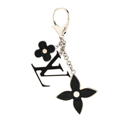 Louis Vuitton Fleur d Epi Bag Charm Key Holder Black 1 of 4