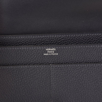 Hermes Togo Dogon Duo Wallet Bleu Nuit 8 of 11