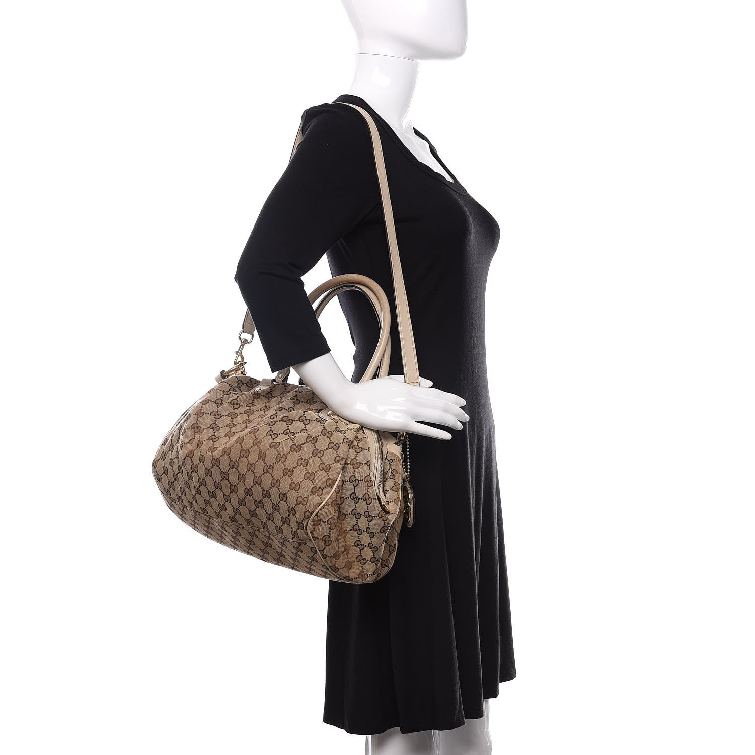 Gucci Monogram Medium Sukey Boston Off White 2 of 22