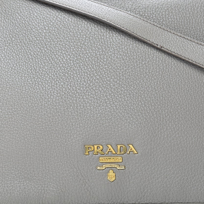 Prada Vitello Daino Crossbody Flap Grey 7 of 14