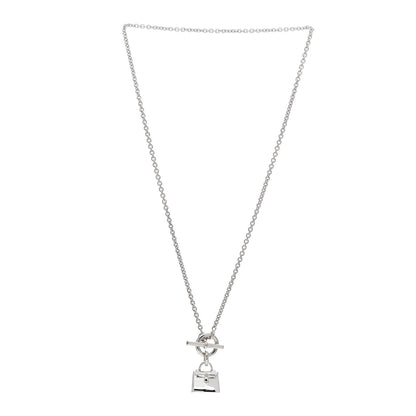 Hermes Sterling Silver Kelly Charm Pendant Necklace 3 of 5