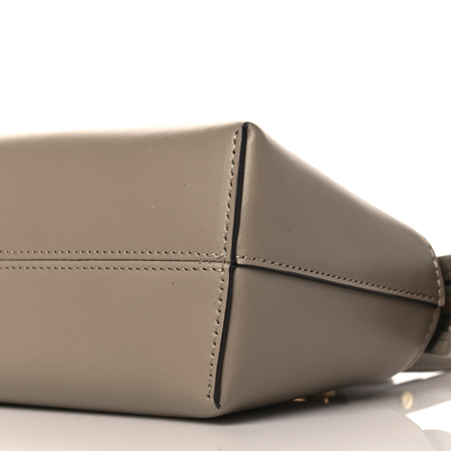 Fendi Vitello King Plexiglass Logo Embossed Mini By The Way Top Handle Boston Bag Tortora 8 of 8
