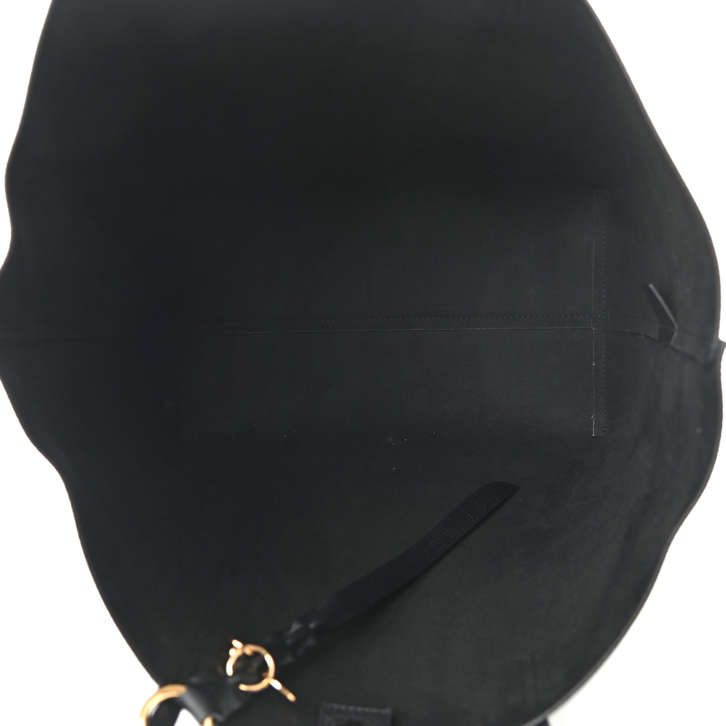 Grained Calfskin Skull Open Shopper Tote Black