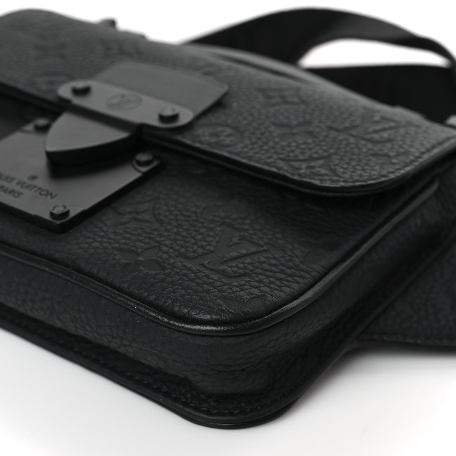 Louis Vuitton Taurillon Monogram S Lock Sling Bag Black 8 of 8