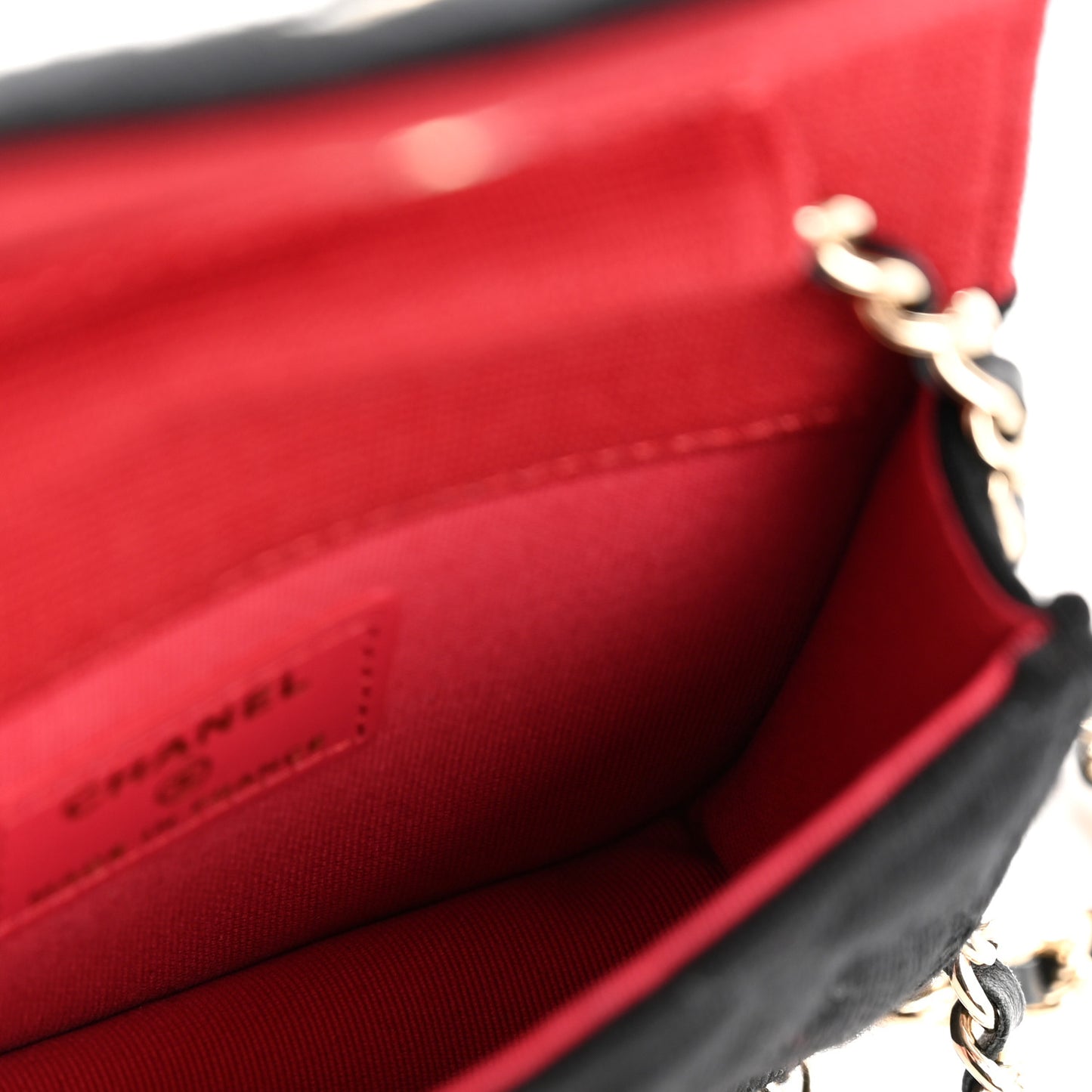 Jersey Quilted Micro Mini Flap Black