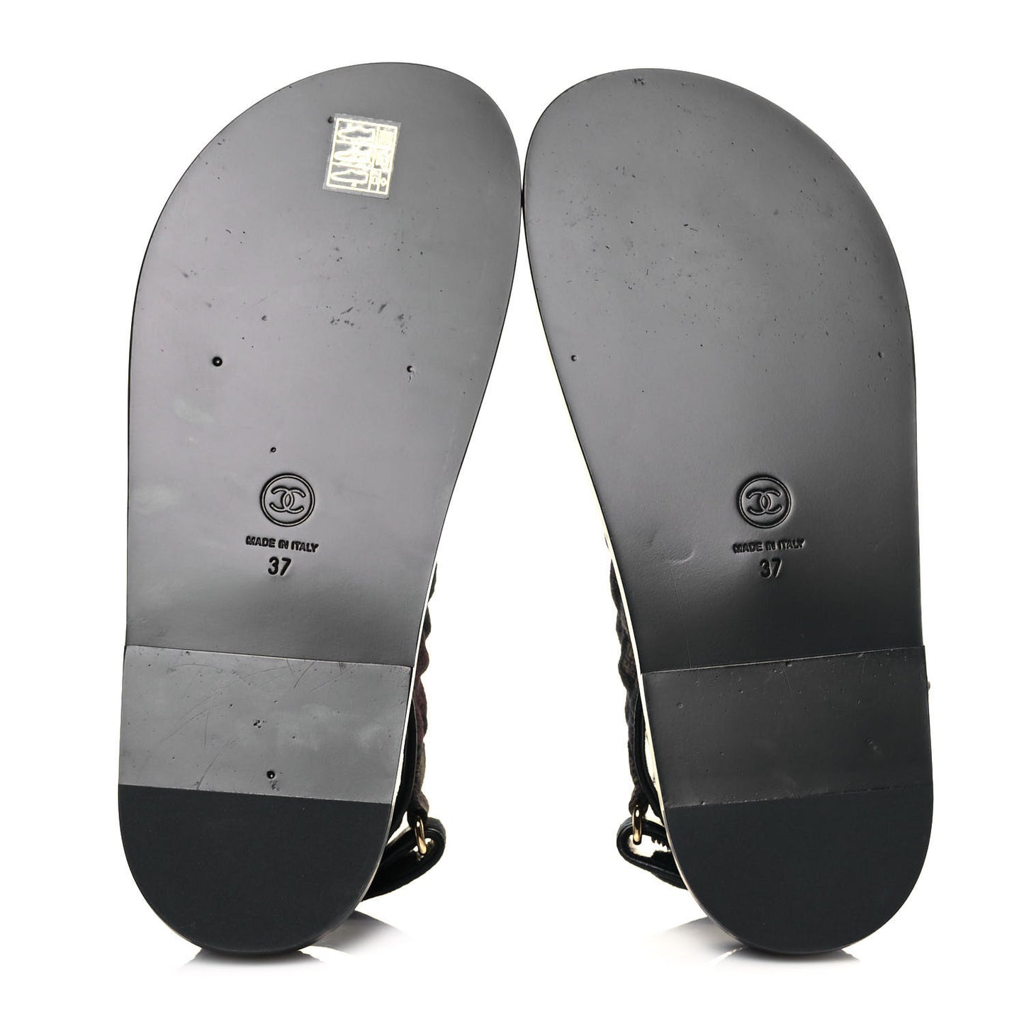 Denim Quilted Dad Sandals 37 Black Multicolor