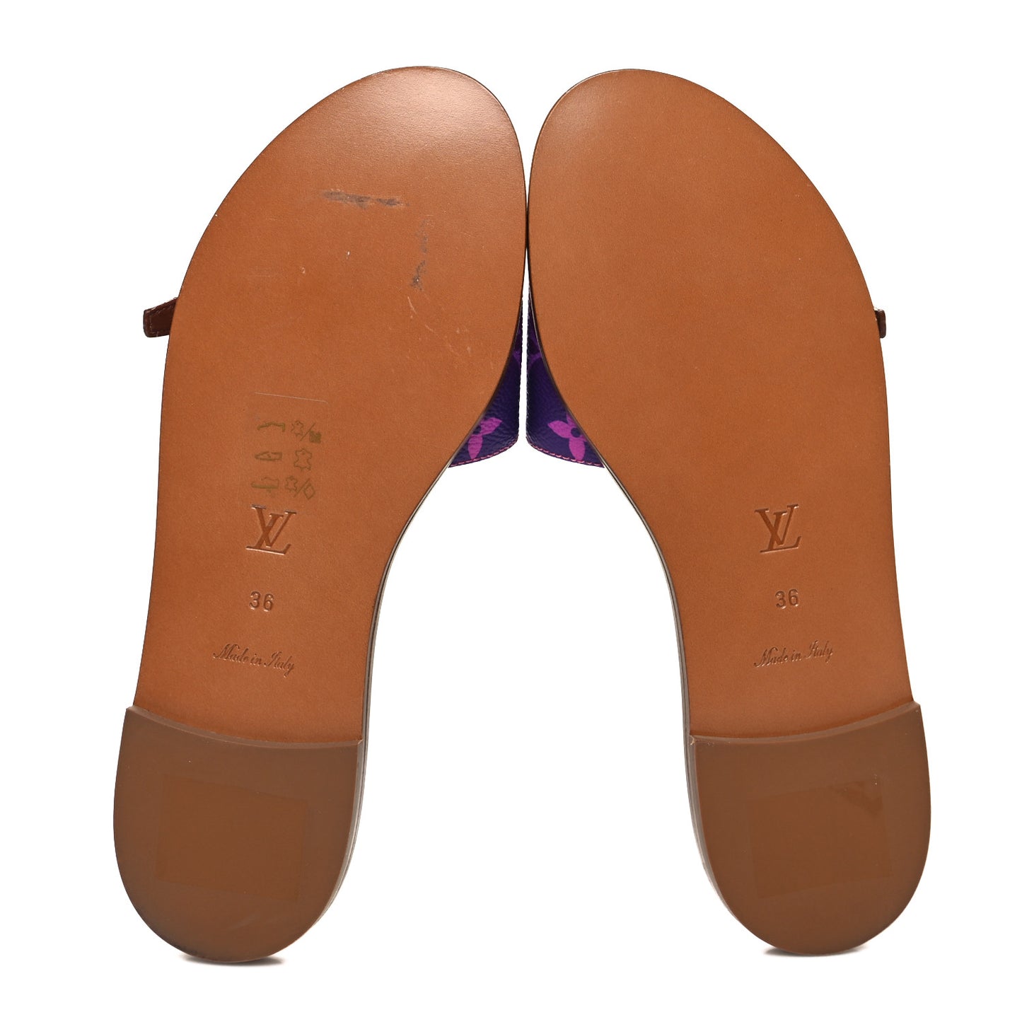 Monogram Spring In The City Lock It Flat Mule 36 Midnight Fuchsia