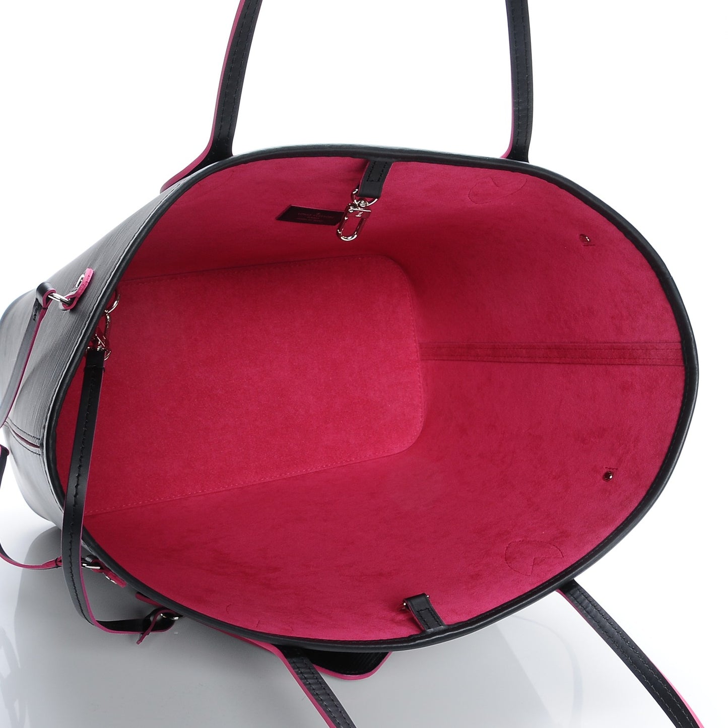 Epi Neverfull MM Black Hot Pink