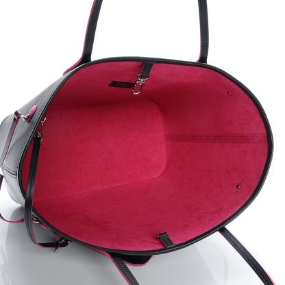 Louis Vuitton Epi Neverfull MM Black Hot Pink 11 of 11