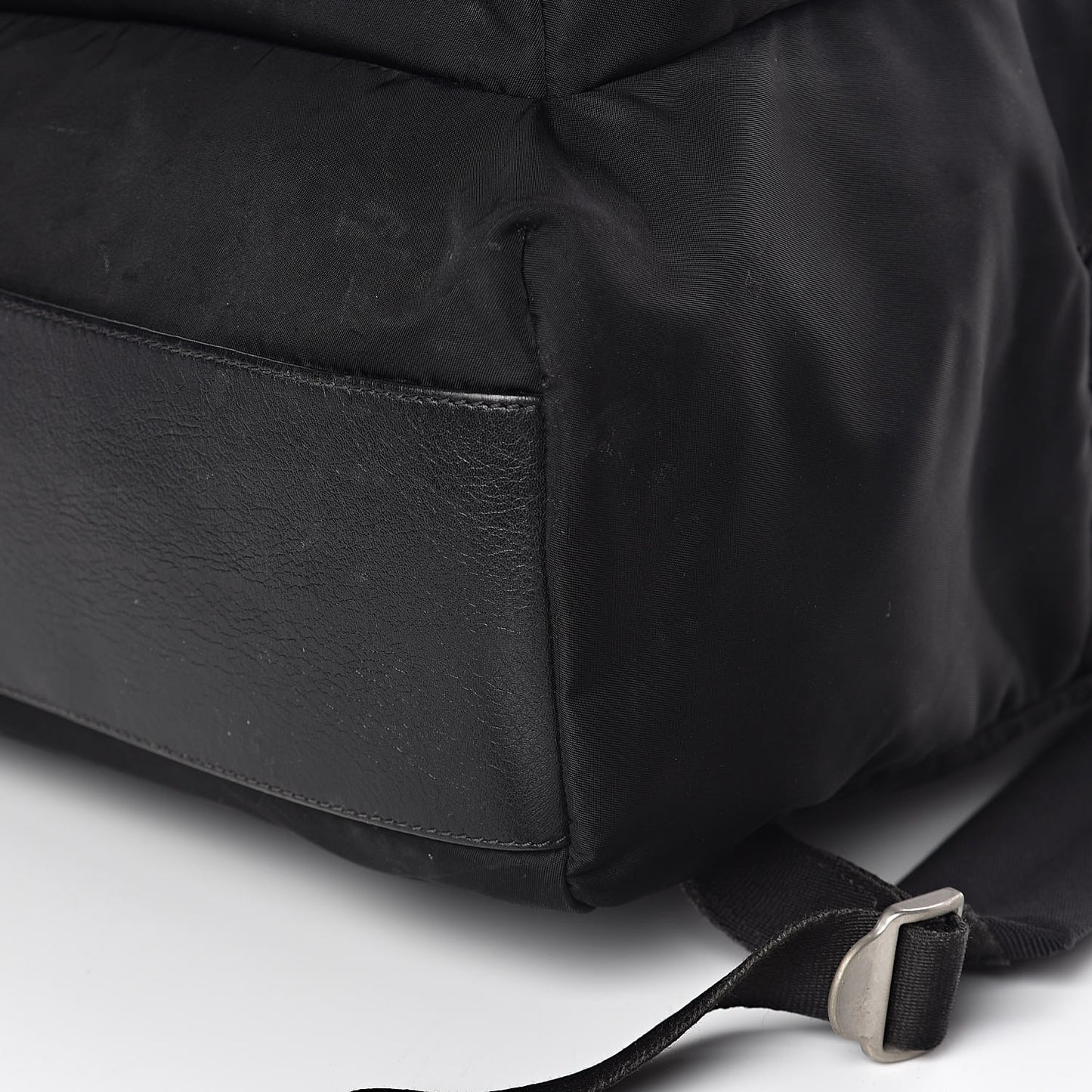 Nylon Calfskin Monkey Brother Print Backpack Black