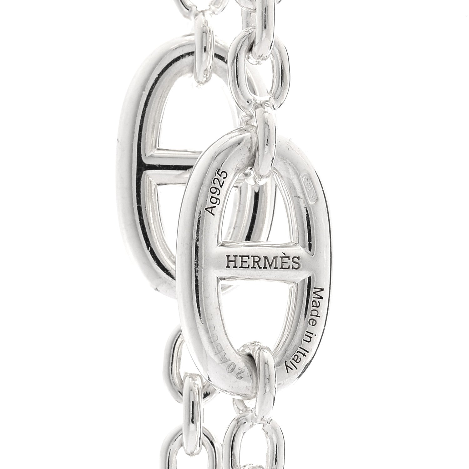 Hermes Sterling Silver Farandole Necklace 160 4 of 6