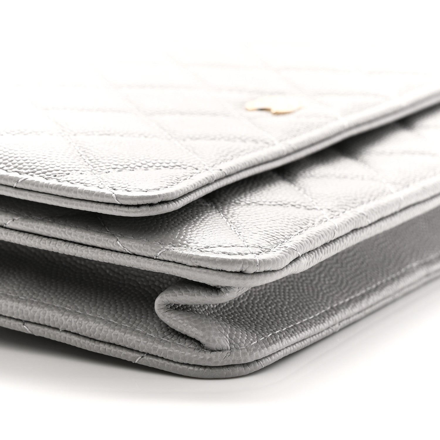 Chanel Caviar Quilted Wallet On Chain WOC Grey 10 of 12