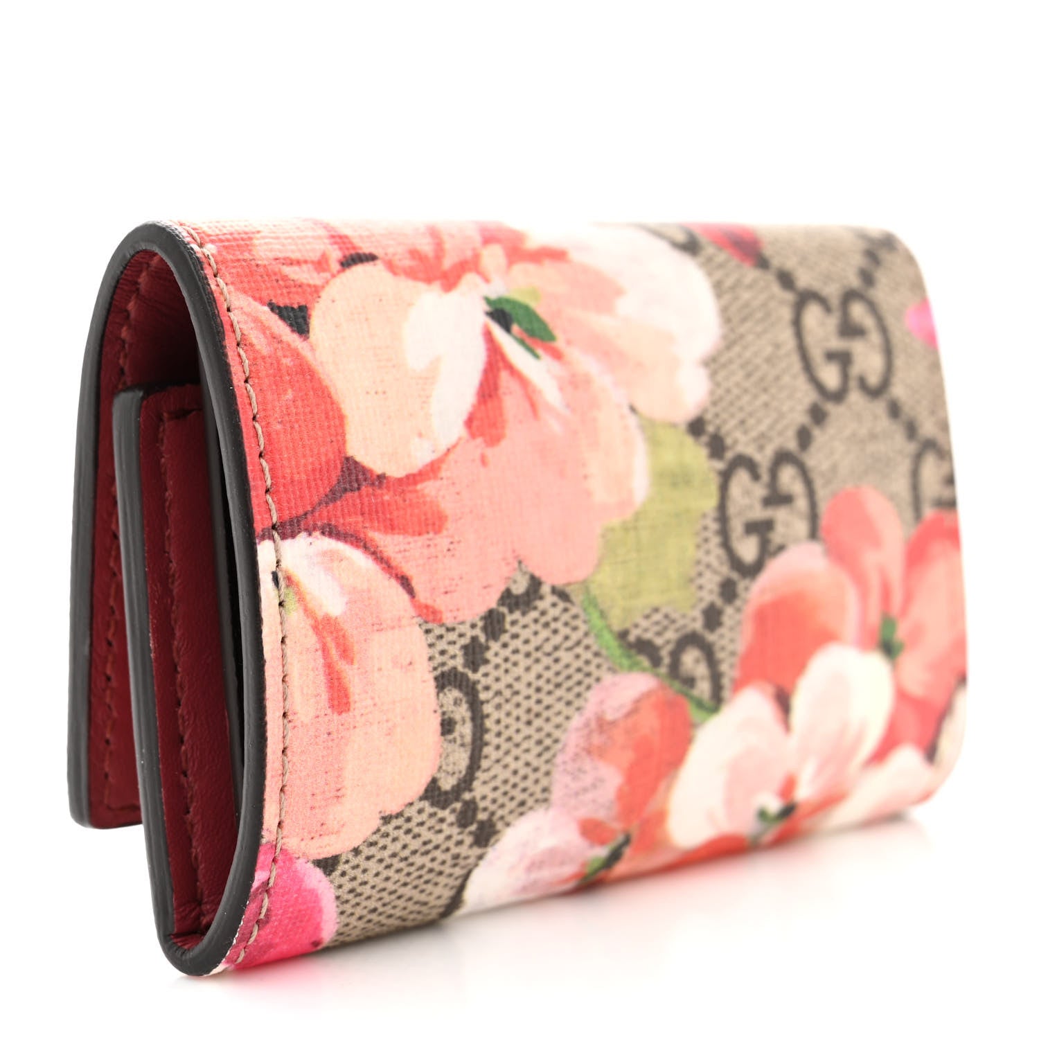 Gucci GG Supreme Monogram Blooms 6 Key Holder Case Beige Multicolor Dry Rose 3 of 9