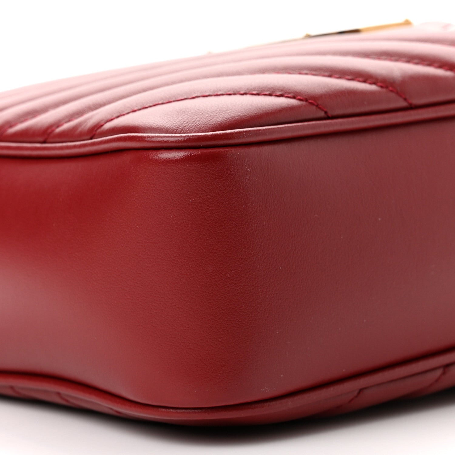 Saint Laurent Calfskin Matelasse Monogram Lou Camera Bag Opyum Red 9 of 10