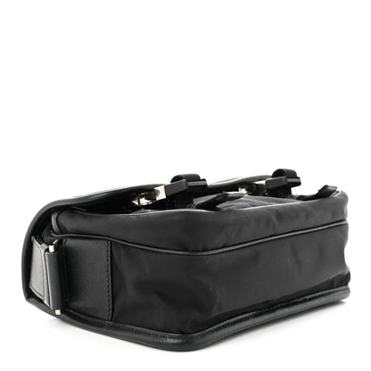 Prada Tessuto Nylon Saffiano Shoulder Bag Black 4 of 10