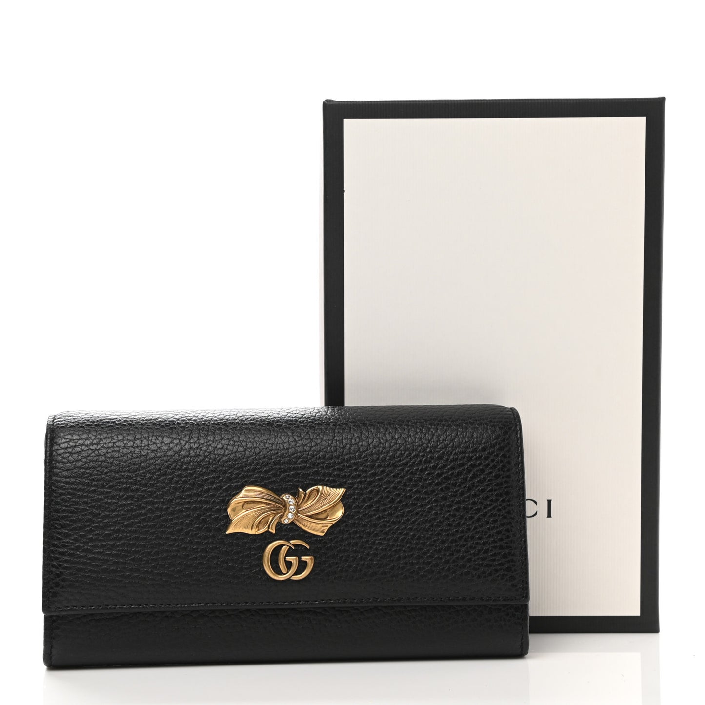 Calfskin Garden Continental Wallet Black