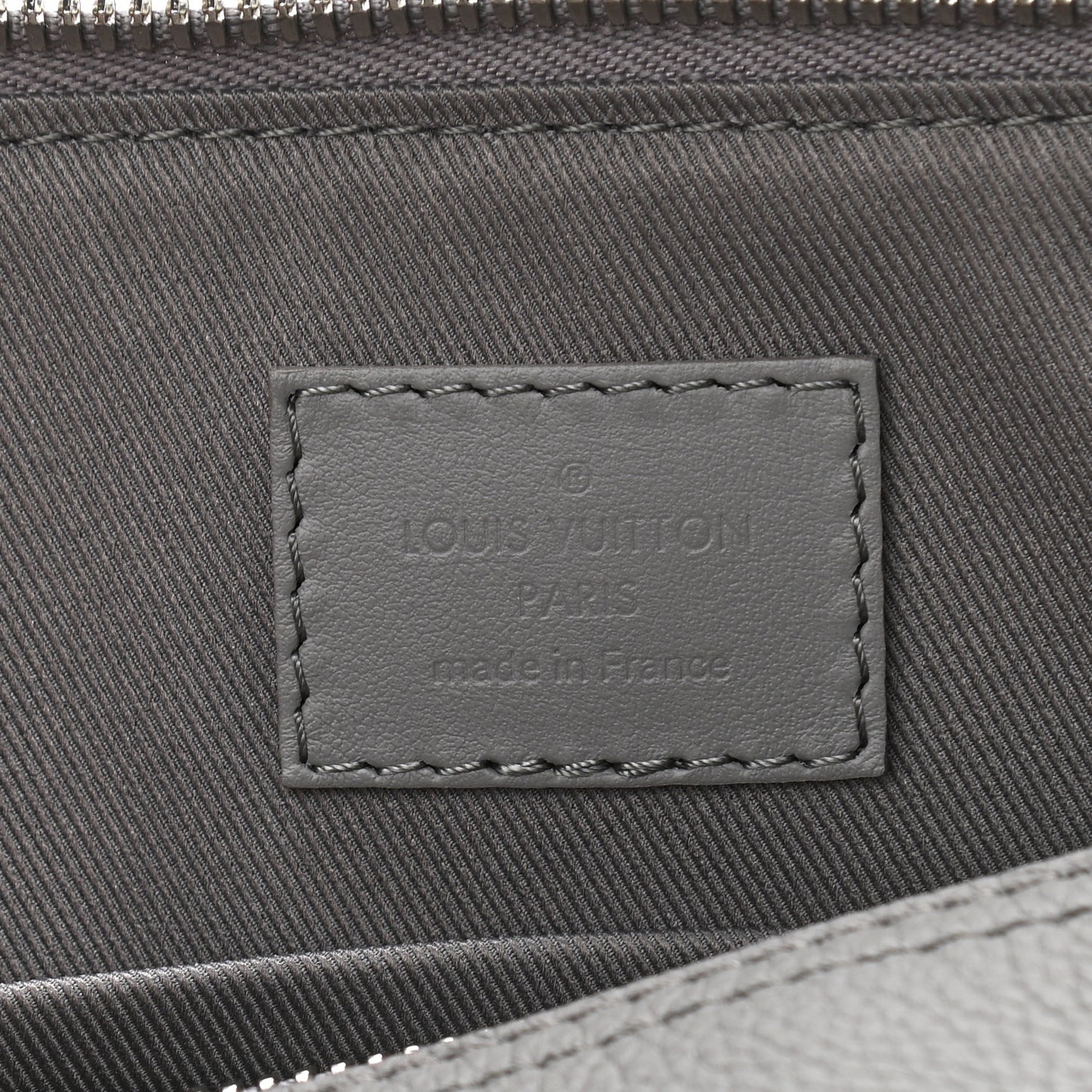 Grained Calfskin Aerogram City Keepall Gris