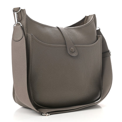 Hermes Taurillon Clemence Evelyne III GM Etain 3 of 10