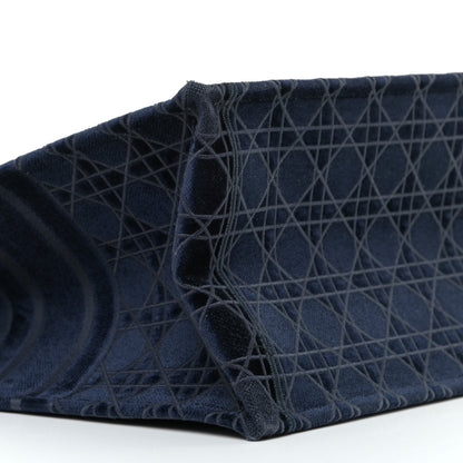 Christian Dior Velvet Cannage Large Book Tote Navy Blue 6 of 11