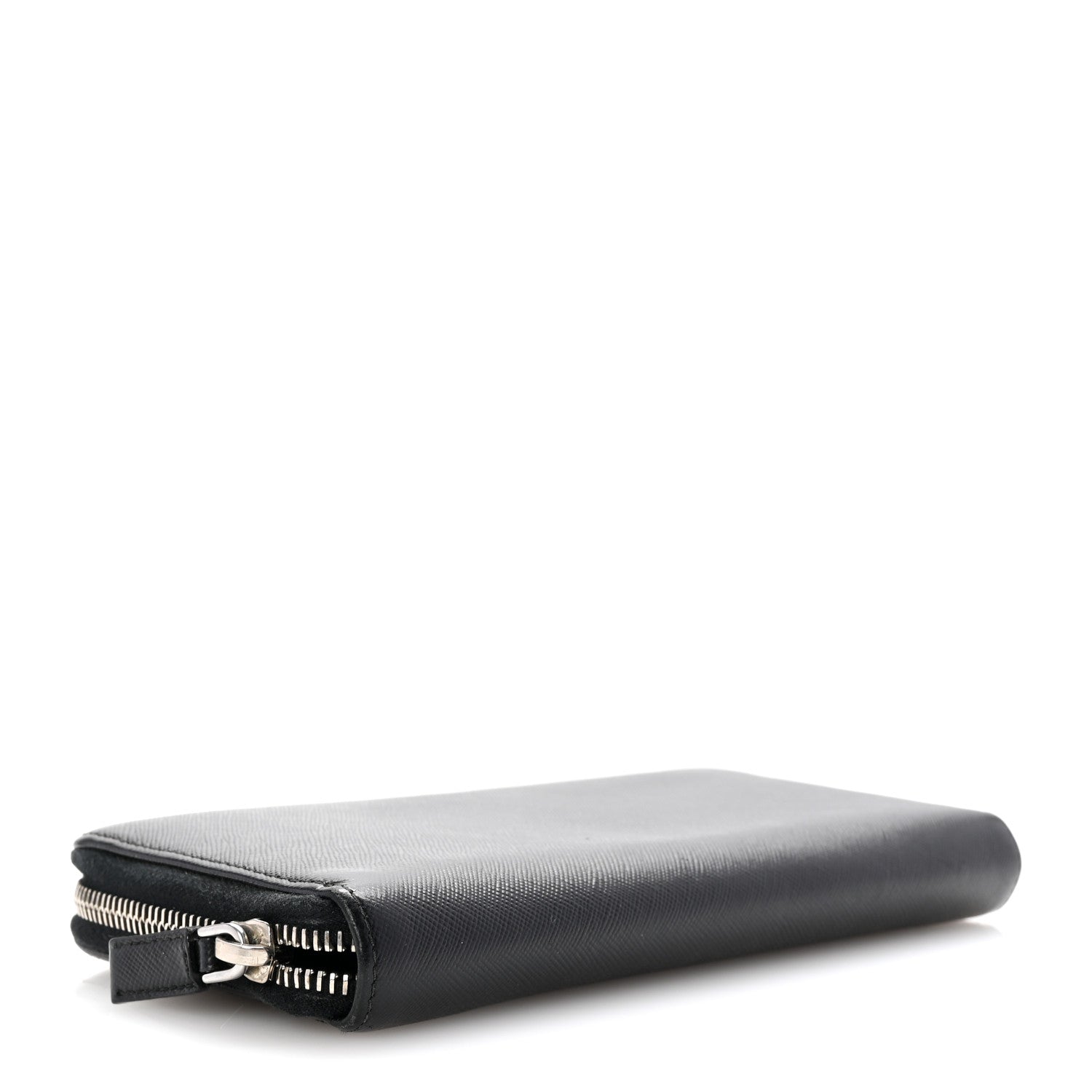 Prada Saffiano Zip Around Wallet Black 4 of 7