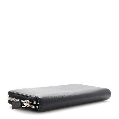 Prada Saffiano Zip Around Wallet Black 4 of 7