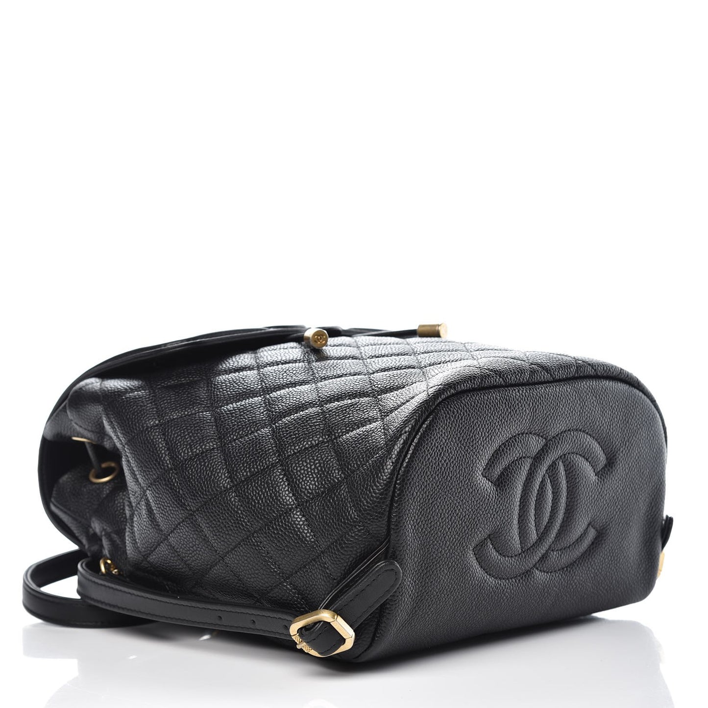 Caviar Quilted Filigree Backpack Black