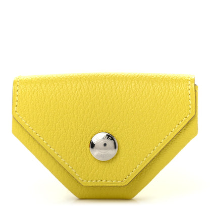 Hermes Chevre Mysore Le 24 Coin Purse Lime 1 of 8