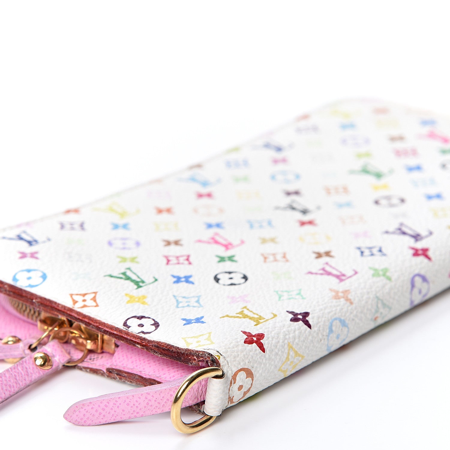 Louis Vuitton Monogram Multicolor Insolite Wallet White Litchi 6 of 10