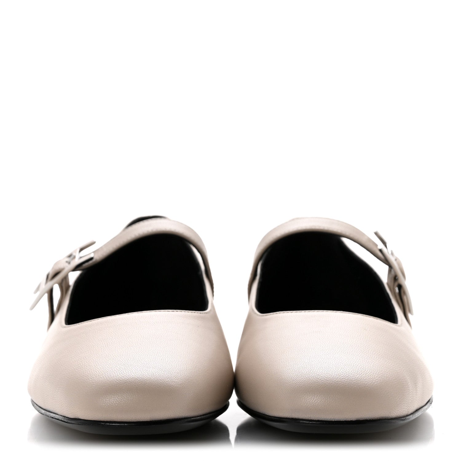 Hermes Goatskin Jane Ballet Flats 36.5 Beige Nomade 3 of 10