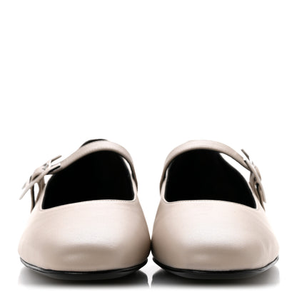 Hermes Goatskin Jane Ballet Flats 36.5 Beige Nomade 3 of 10