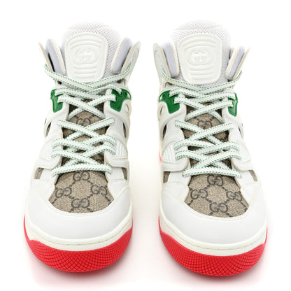 Gucci Demetra GG Supreme Womens Basket High Top Sneakers 38.5 Great White Beige Ebony 2 of 12