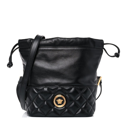 Versace Nappa Quilted Medusa Bucket Bag Black 3 of 14