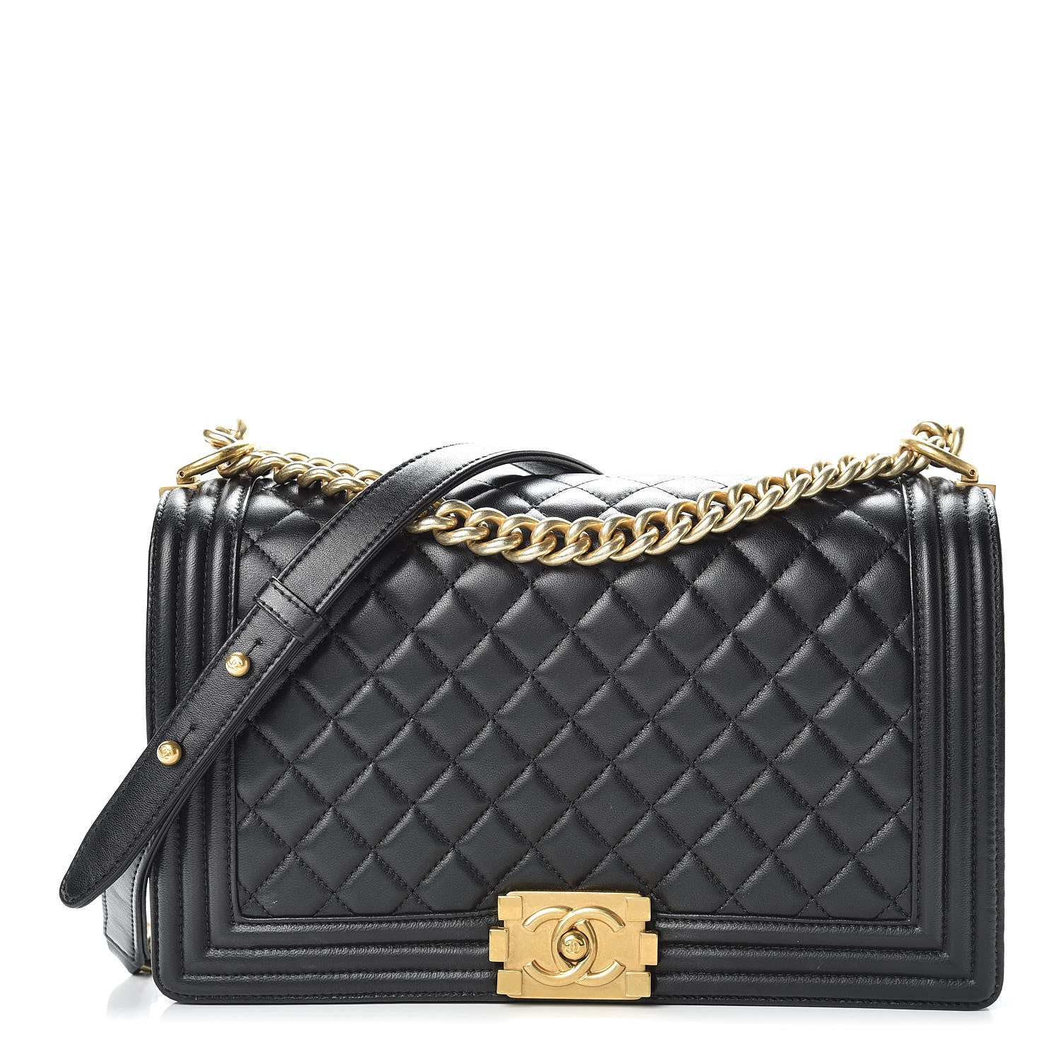 Chanel Lambskin Quilted New Medium Boy Flap Black 1 of 14