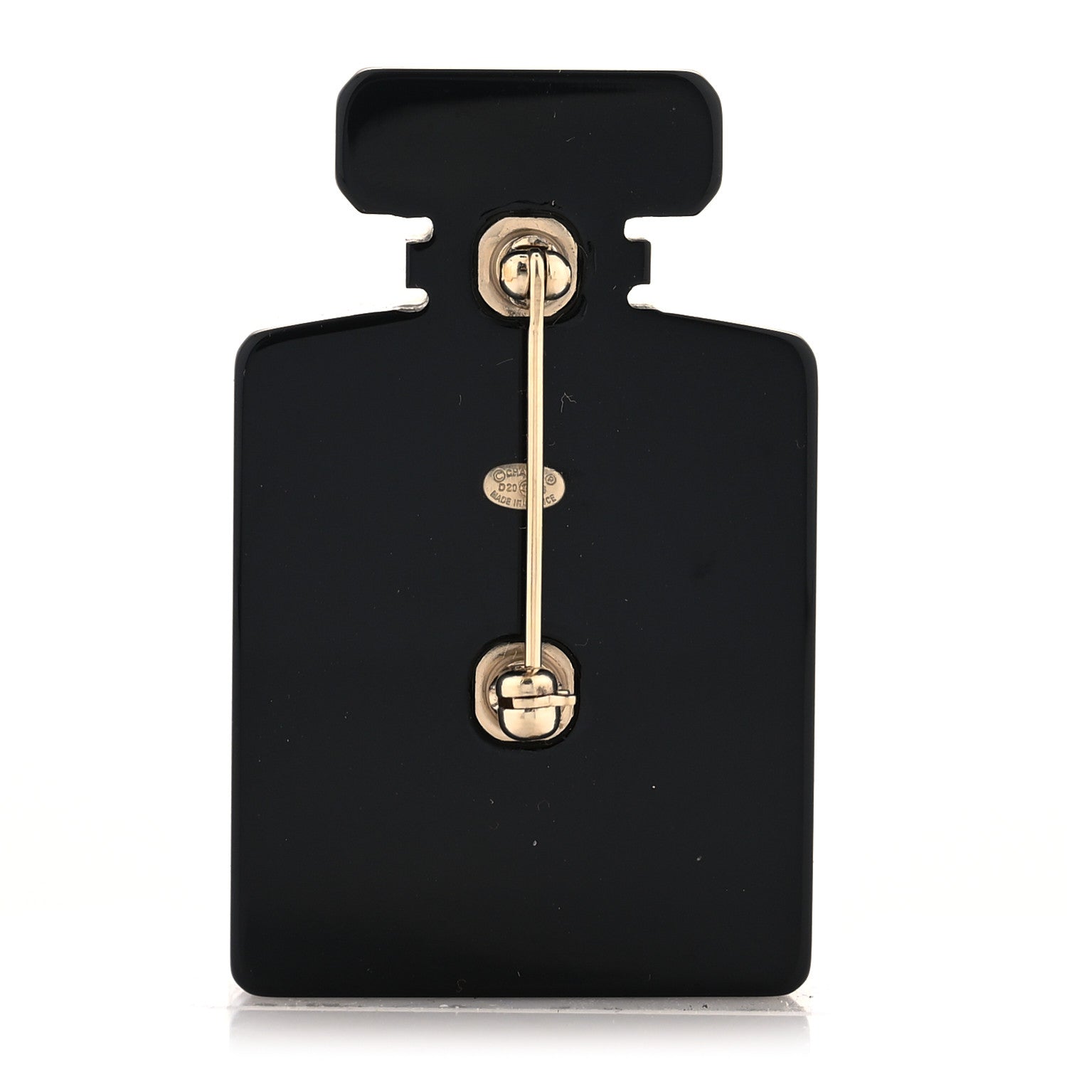 Chanel Resin Pearl CC No 5 Perfume Bottle Brooch Black Red 2 of 3