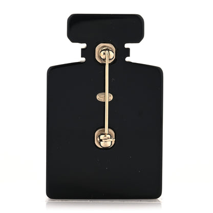 Chanel Resin Pearl CC No 5 Perfume Bottle Brooch Black Red 2 of 3