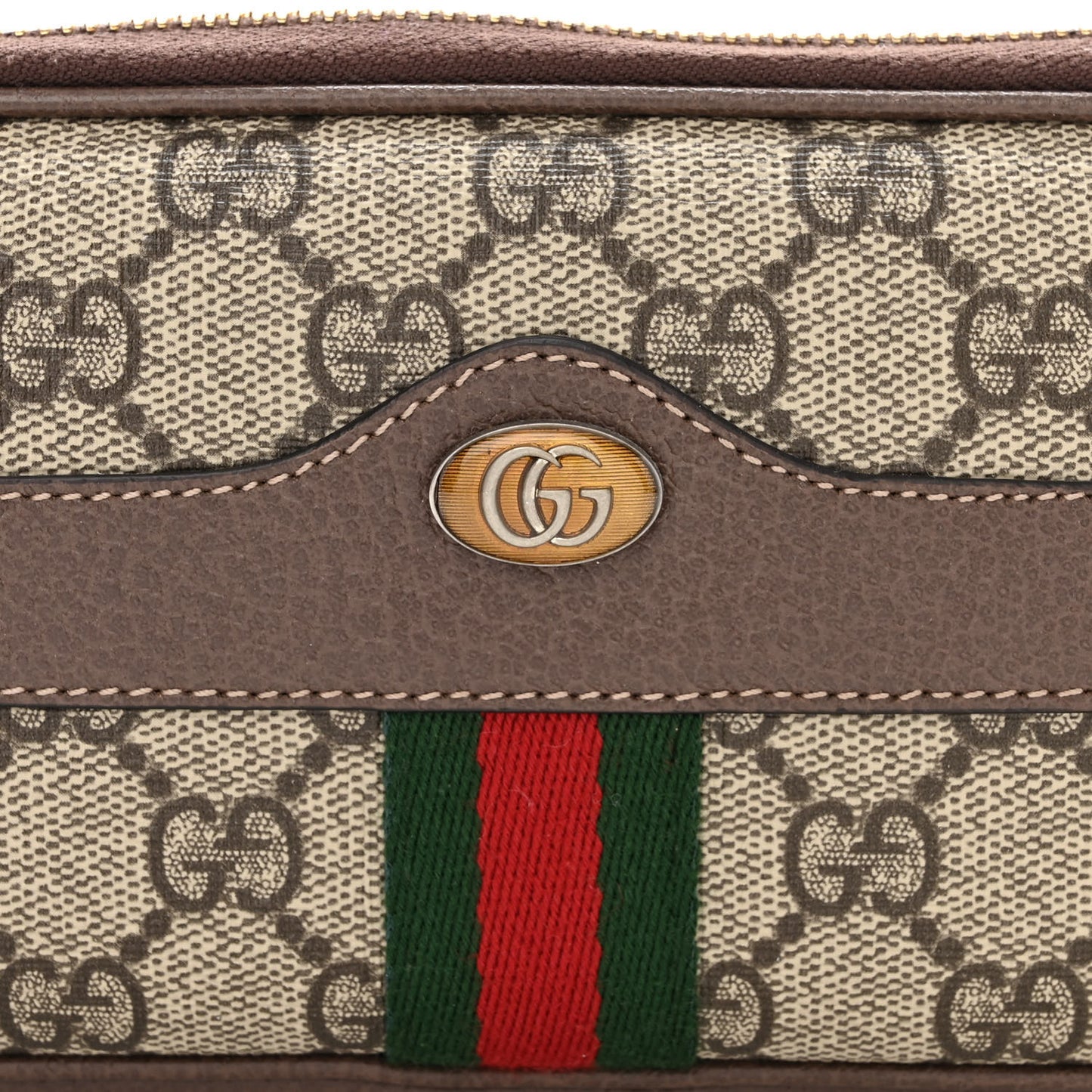 GG Supreme Monogram Web Mini Ophidia GG Bag Brown
