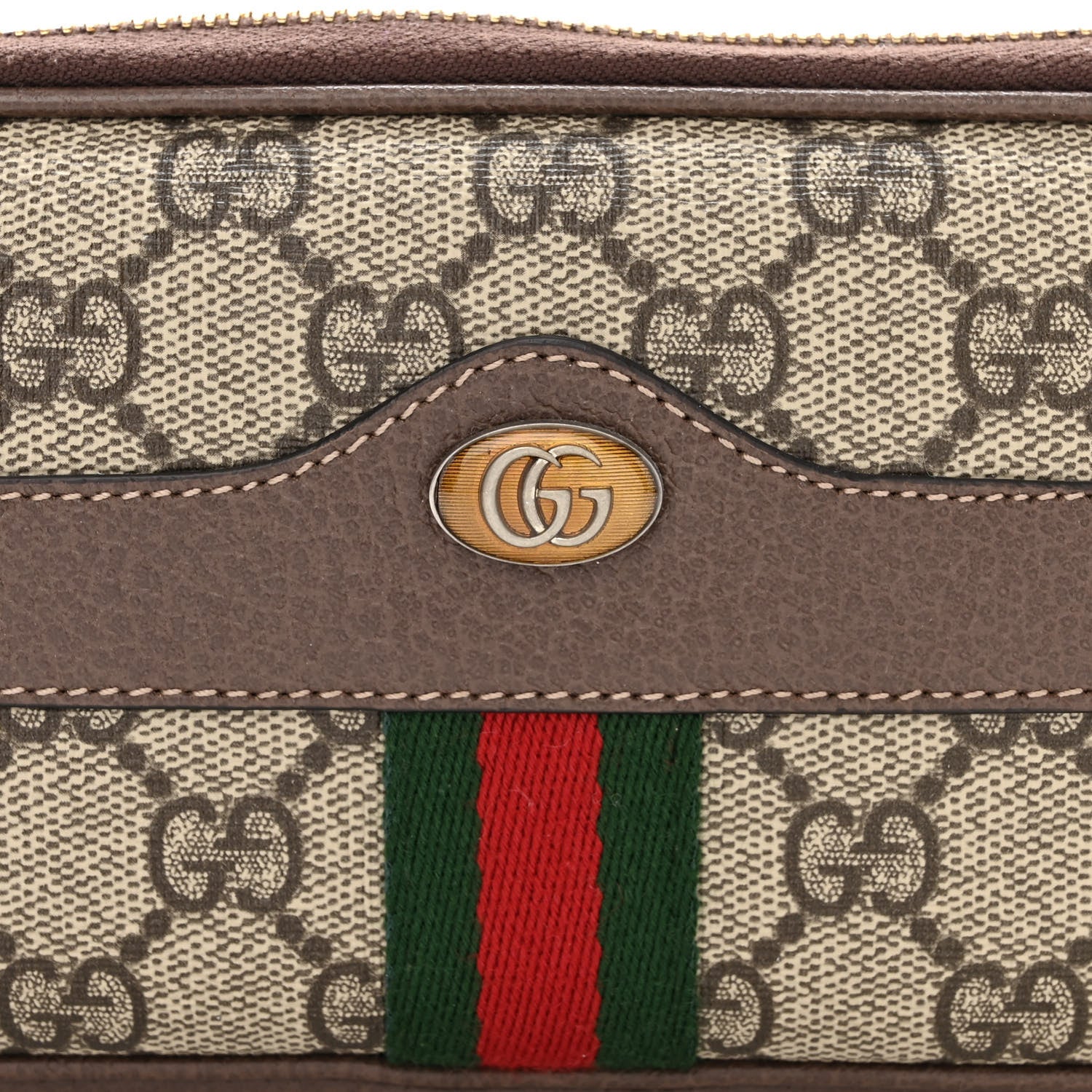 Gucci GG Supreme Monogram Web Mini Ophidia GG Bag Brown 7 of 10