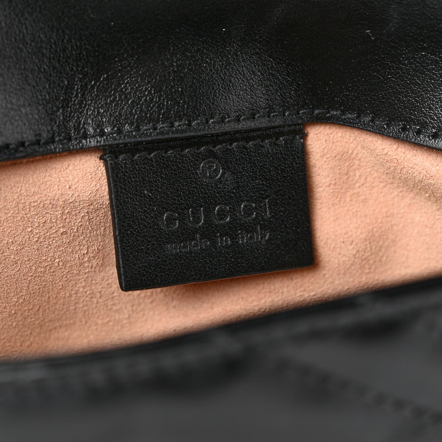 Gucci Calfskin Matelasse Super Mini GG Marmont Shoulder Bag Black 6 of 9