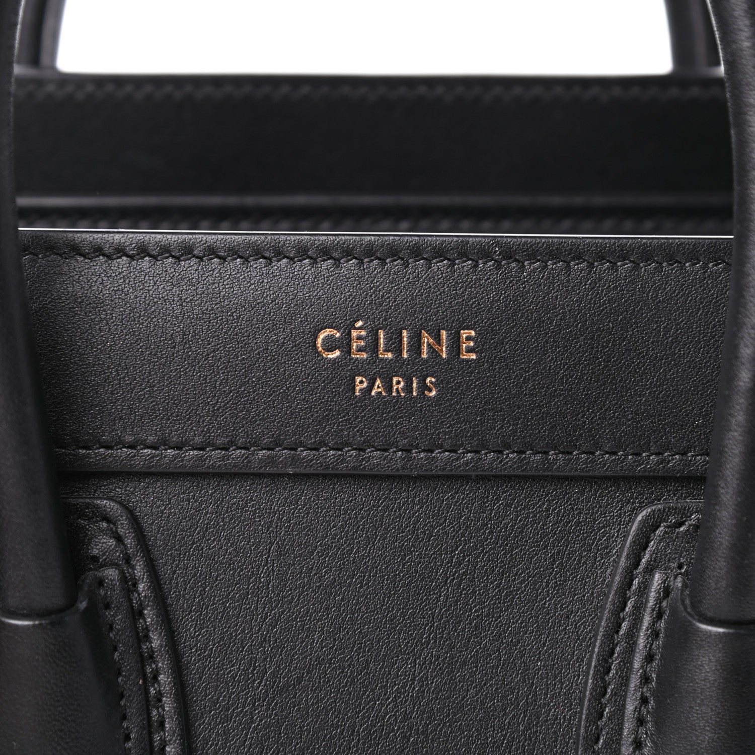 Celine Smooth Calfskin Nano Luggage Black 6 of 8