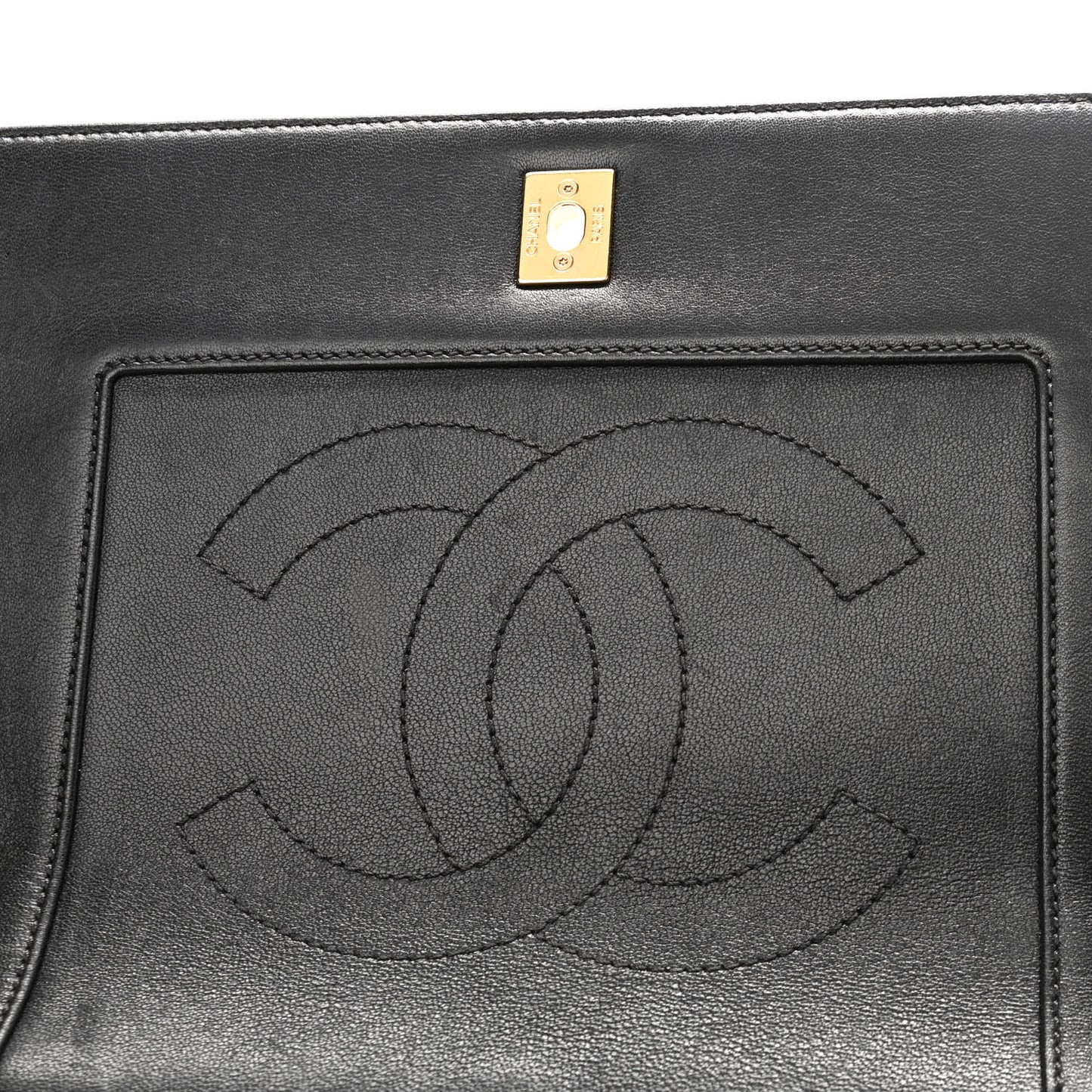 Sheepskin Quilted Vintage Mademoiselle Flap Black