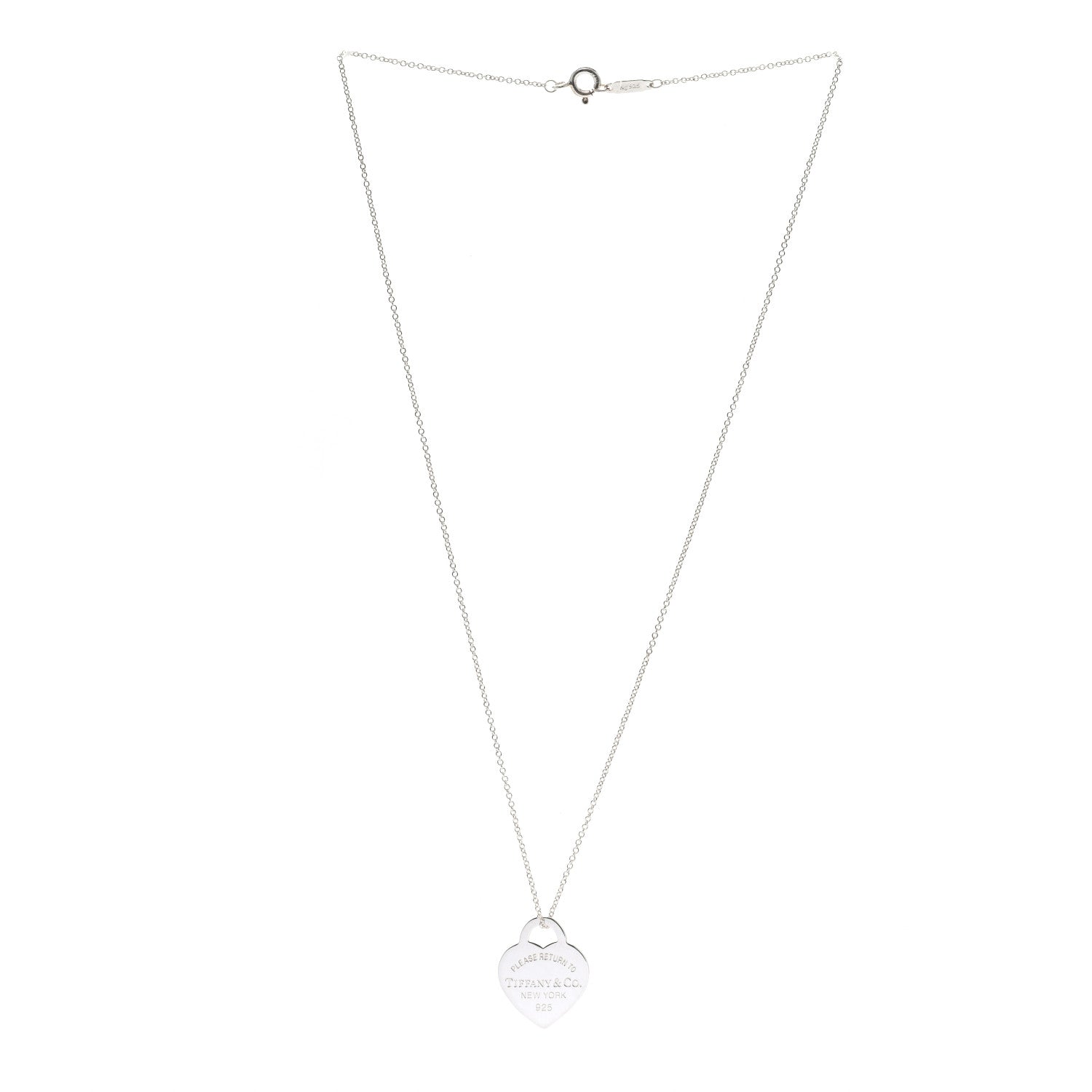 Tiffany Sterling Silver Small Return To Tiffany Heart Pendant Necklace 3 of 7