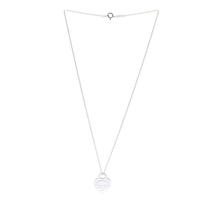 Tiffany Sterling Silver Small Return To Tiffany Heart Pendant Necklace 3 of 7